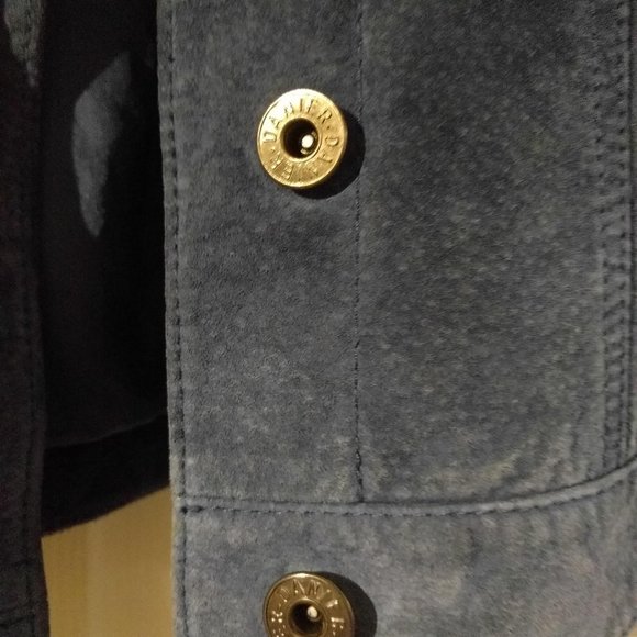 Danier Suede Blue Jacket - Picture 2 of 4